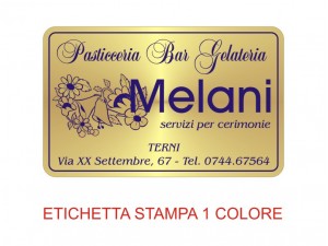 Etichette adesive per pasticcerie, bar, panetterie e gelaterie (mm 50x28)  (cod.15/I )